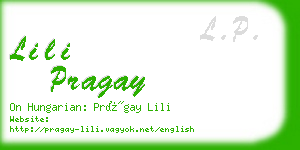 lili pragay business card